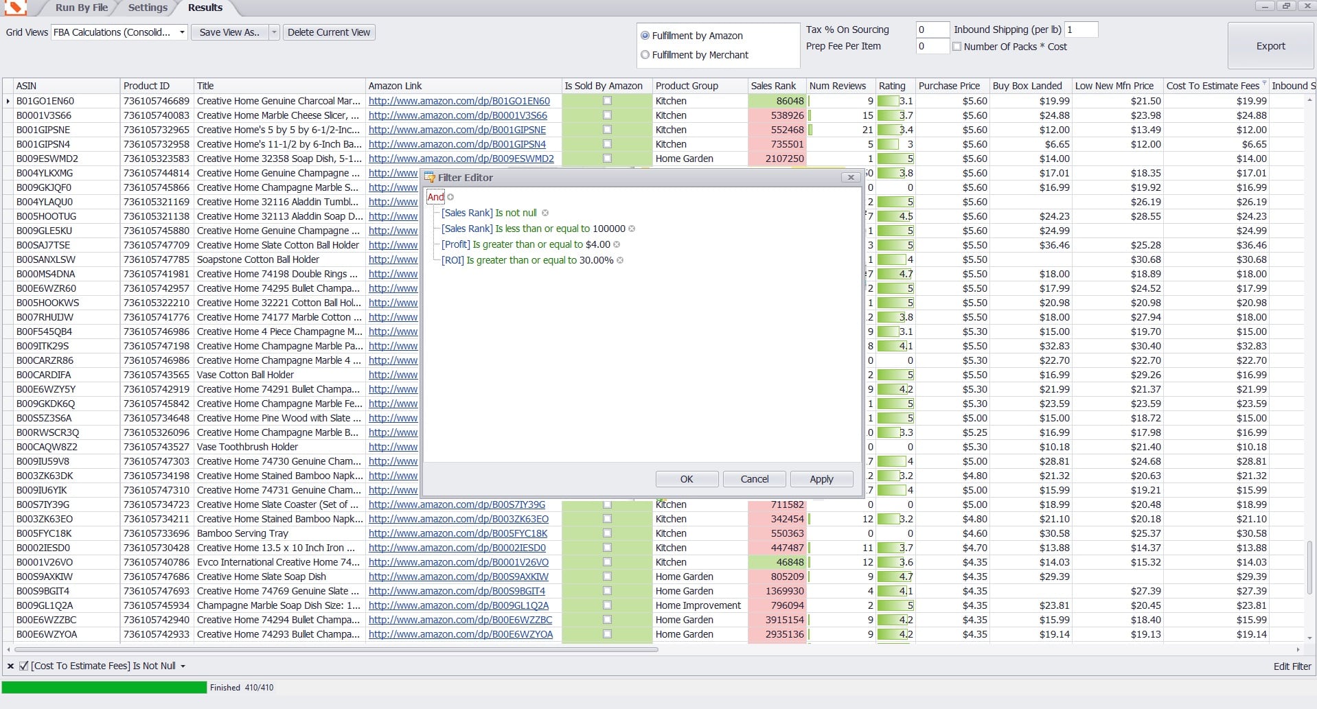 amazon sales rank estimator